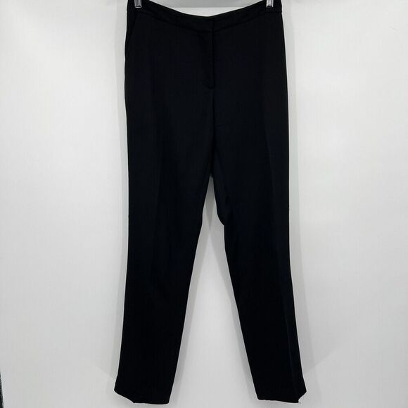 REISS Isla Slim Fit Tailored Trousers Dress Pants Mid Rise Black Women’s Size 8 - Picture 1 of 10